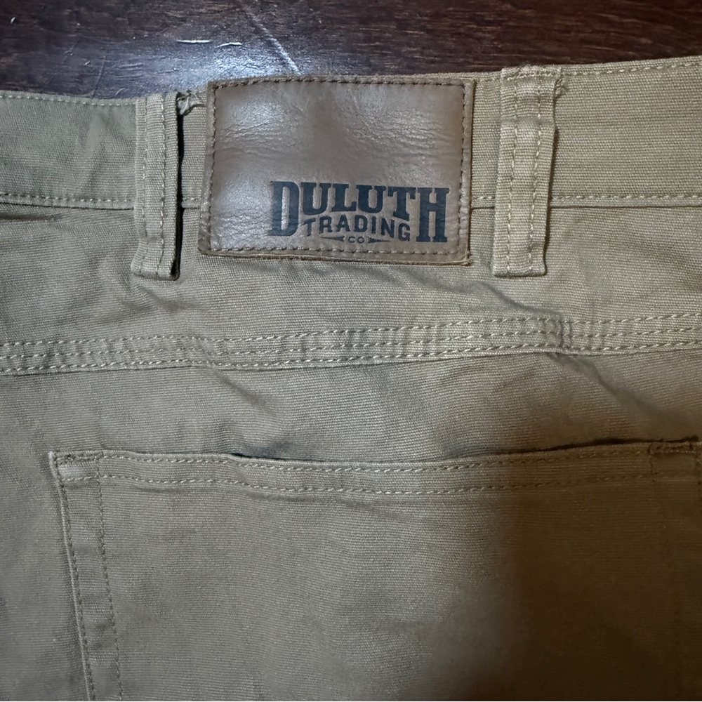 Duluth Trading Co Big Men's Tan Khaki Flex Firehose Canvas 46x30 Relaxed‎ Fit - Picture 6 of 8